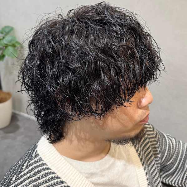 ミディアムウルフ/スパイラルパーマ/プードルパーマ/