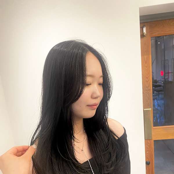 韓国風/艶髪/暗髪/ブルーブラック/グレージュ/カラー