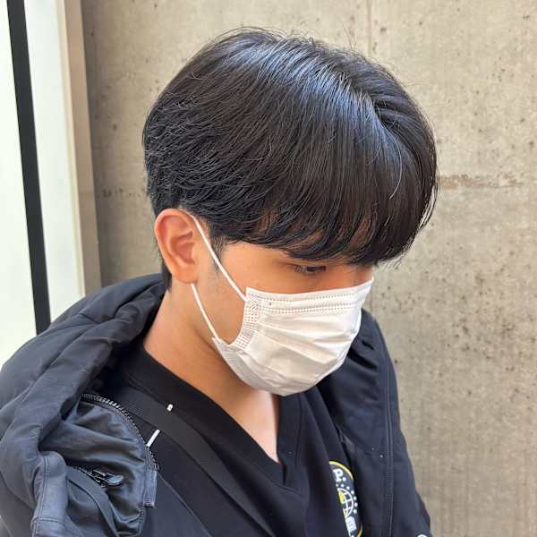 シースルーマッシュ×カルマパーマ　メンズ韓国ヘア　表参道|ALLM omotesando