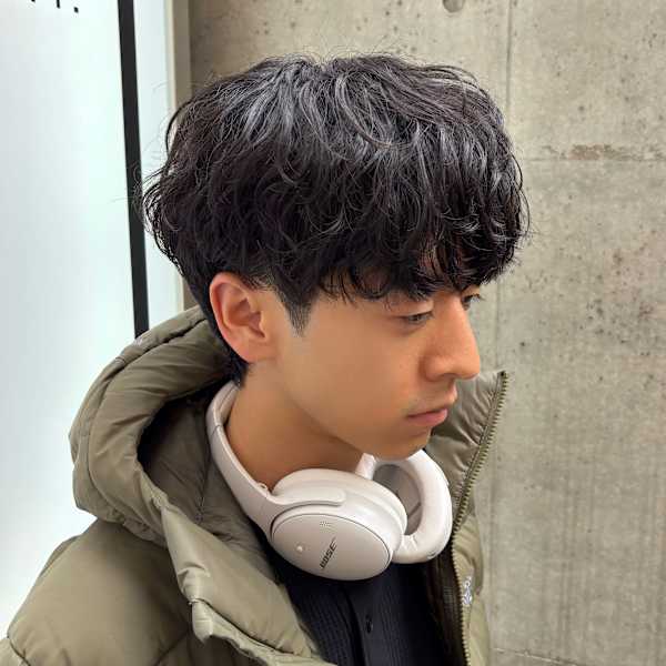 シャドウパーマ　メンズ韓国ヘア　メンズカット　原宿　表参道|ALLM omotesando