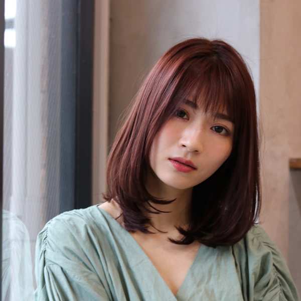 艶髪/大人ボブ/ディープレッドカラー