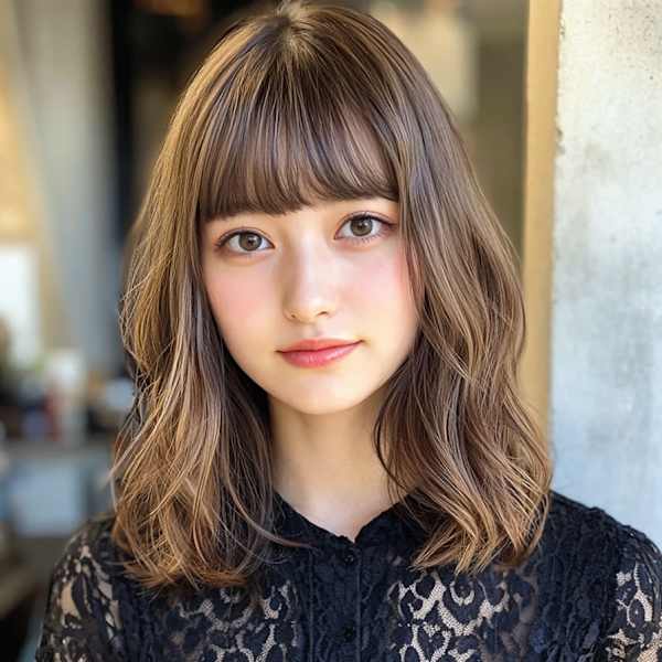 顔まわりレイヤーミディ