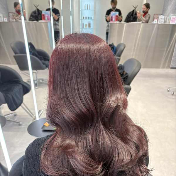 ブリーチなしでできるカシスレッド♪10代20代30代