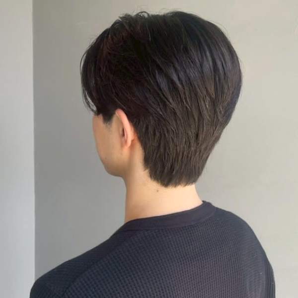 ツーブロックマッシュ 黒髪ショート ビジネス メンズカット|NAKAO COIFFURE