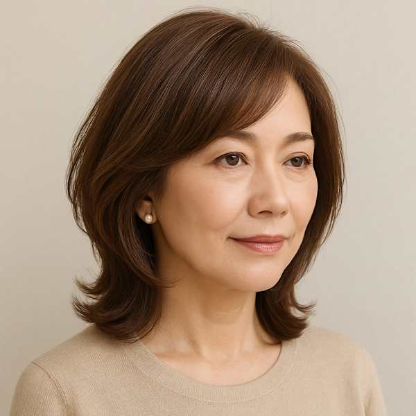 上品なふんわりレイヤーミディアムスタイル|YOKOTA 東急百貨店吉祥寺店