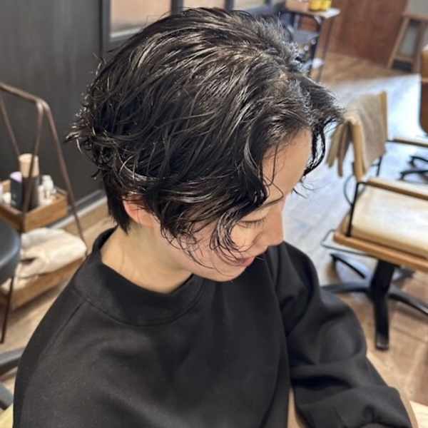 ハンサムショートナチュラルパーマ