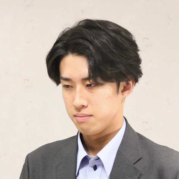 メンズビジネスショート×ニュアンスパーマ