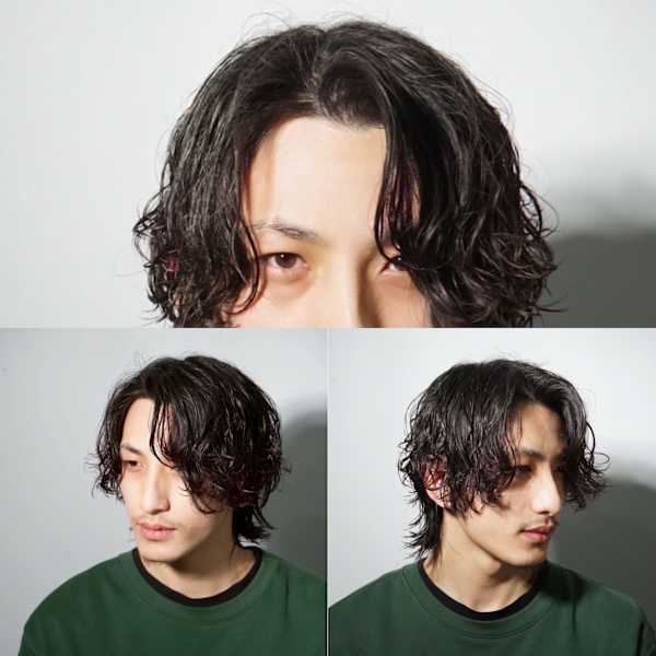 セミロングスパイラルパーマ