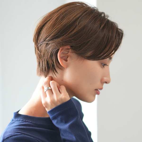 前下がりショート・ボブ/絶壁解消/前髪あり/40代/30代
