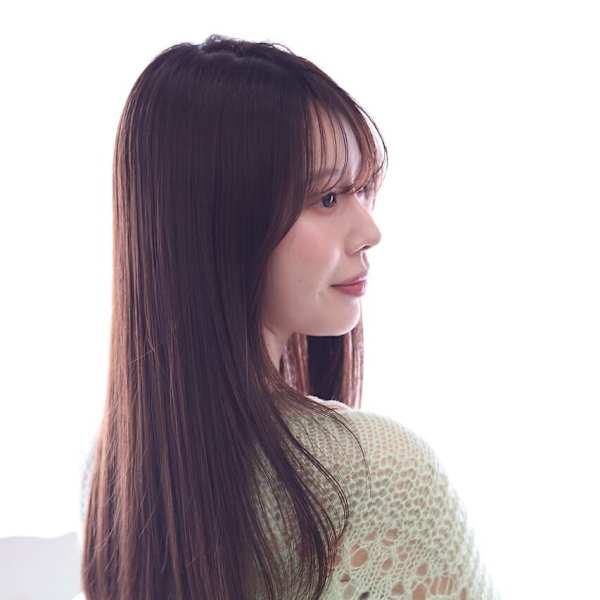 20代/30代/40代/髪質改善×縮毛矯正×チェリーブラウン