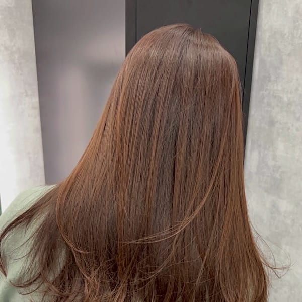 髪質改善トリートメント×ハニーブラウンカラー/札幌駅髪質改善|newi hau’oli 札幌駅前店