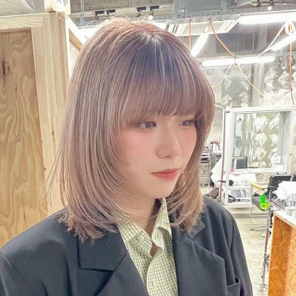 顔まわりレイヤー/ハイトーンベージュ