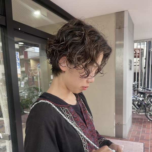 【ハクラ】ショートパーマ ハンサムショート