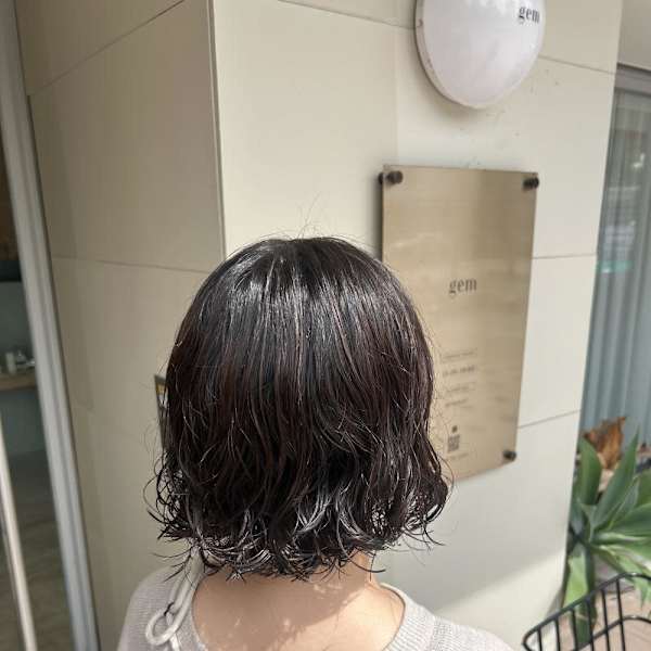ボブ×パーマ