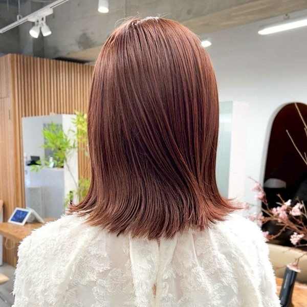 【hinari】オレンジブラウン/透けカラー