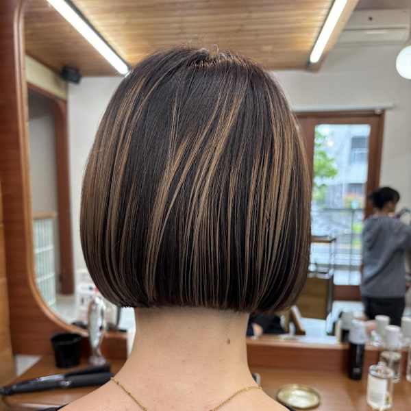 ベージュ系デザインカラー|DEPT武蔵浦和