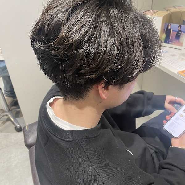 【メンズカット】直毛&多毛→くせ毛風パーマ