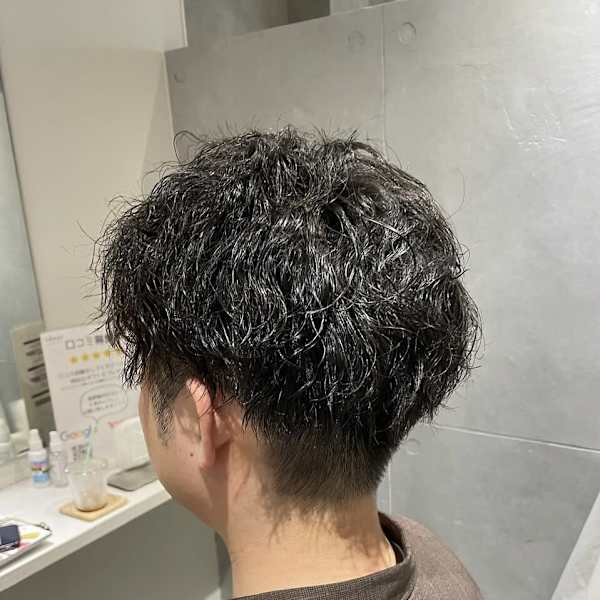 カット、ツイストスパイラルパーマ