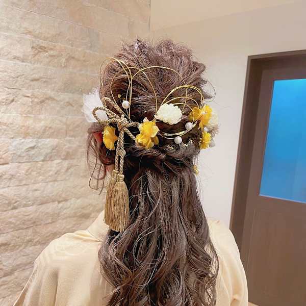 ハーフアップヘアアレンジ