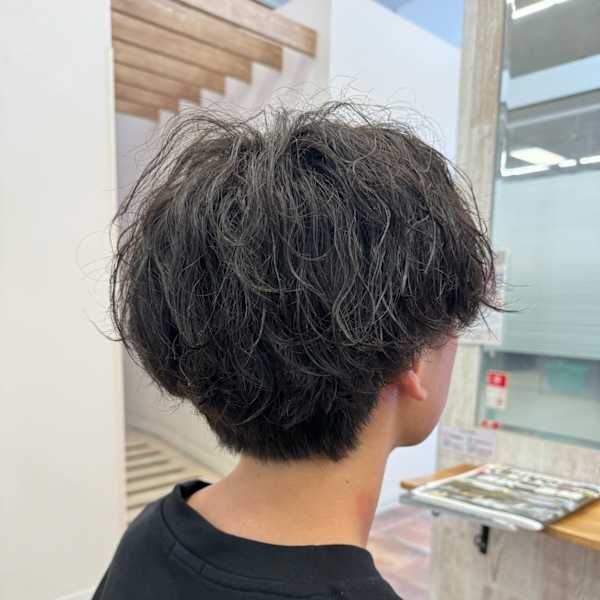 くせ毛風パーマで時短スタイリング