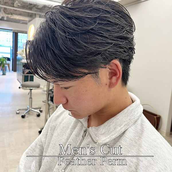 メンズカット/大人気のフェザーパーマ