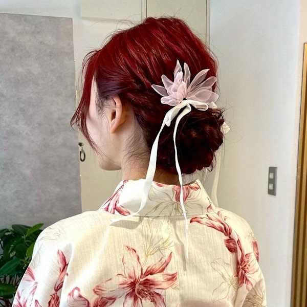【hinari】浴衣アレンジ/編み込みアップスタイル