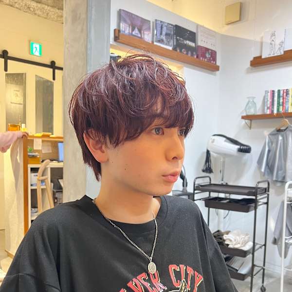 メンズマッシュ/メンズブラウンレッド/メンズカラー