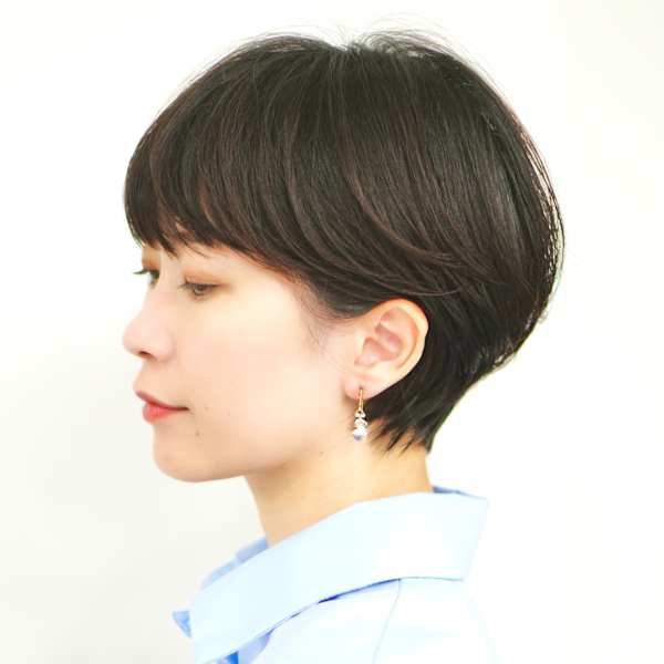 前下がりショート・ボブ/絶壁解消/前髪あり/40代/30代