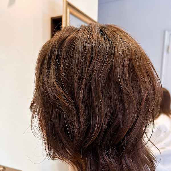 ナチュラルウルフ×ゆる巻きパーマ