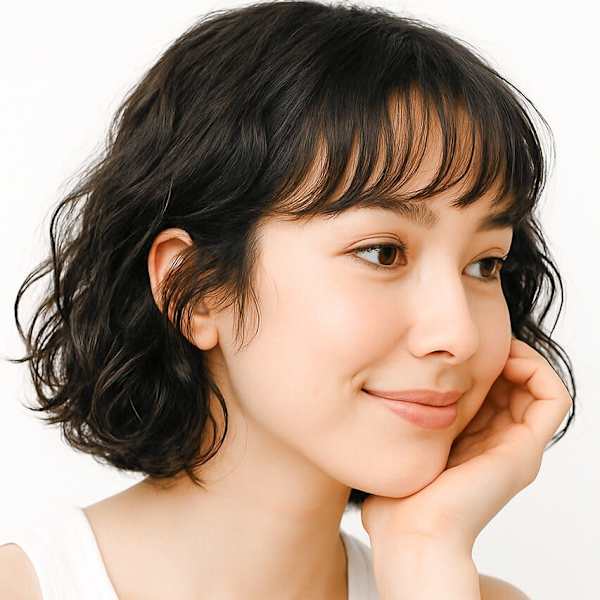 原宿ボブパーマスパイラルパーマウェーブヘア20代30代40代