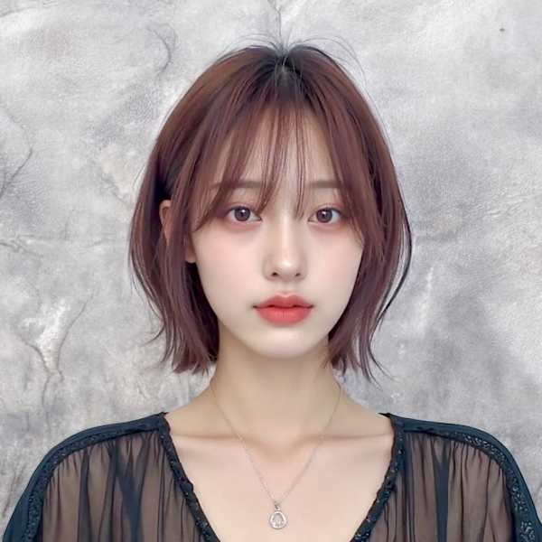 シアーレイヤーミディ×韓国ニュアンスバング|WE RULE 栄町店