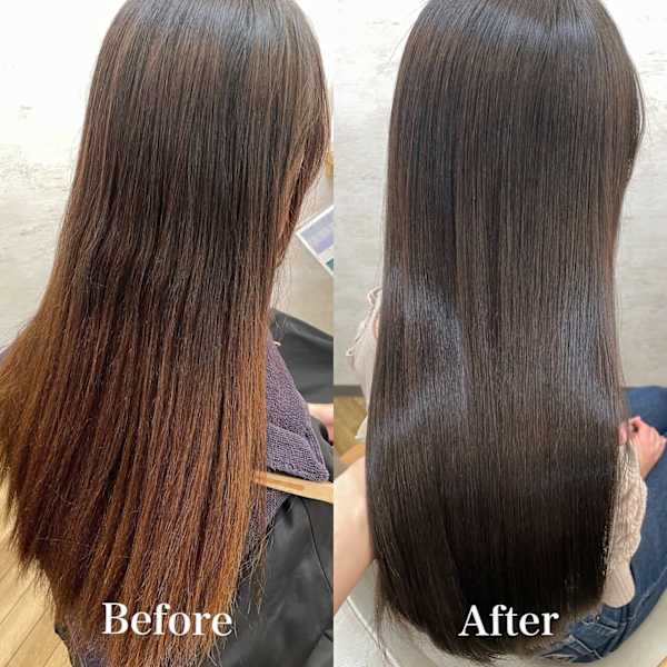 【圧倒的艶髪】ダメージレス縮毛矯正+髪質改善カラー|ECLART Lien 藤沢店