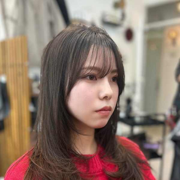 ワンカールレイヤーカット/色っぽ韓国風ヘア