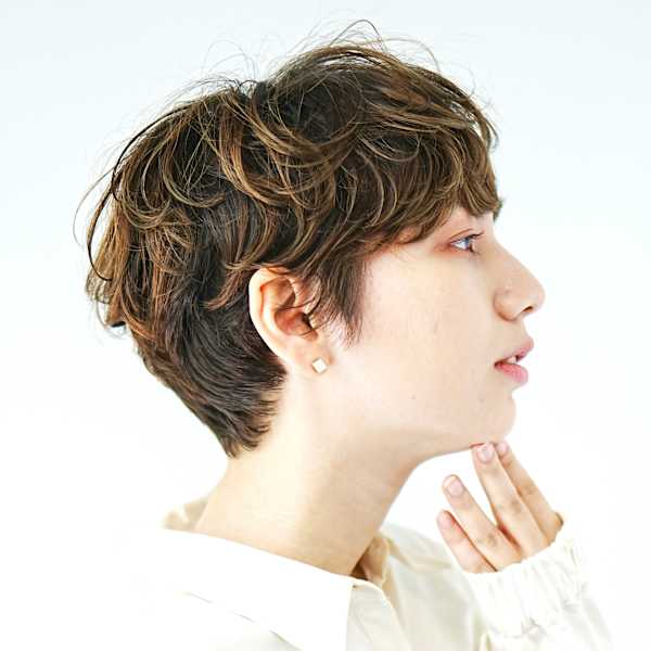 前下がりショート・ボブ/絶壁解消/前髪あり/40代/30代