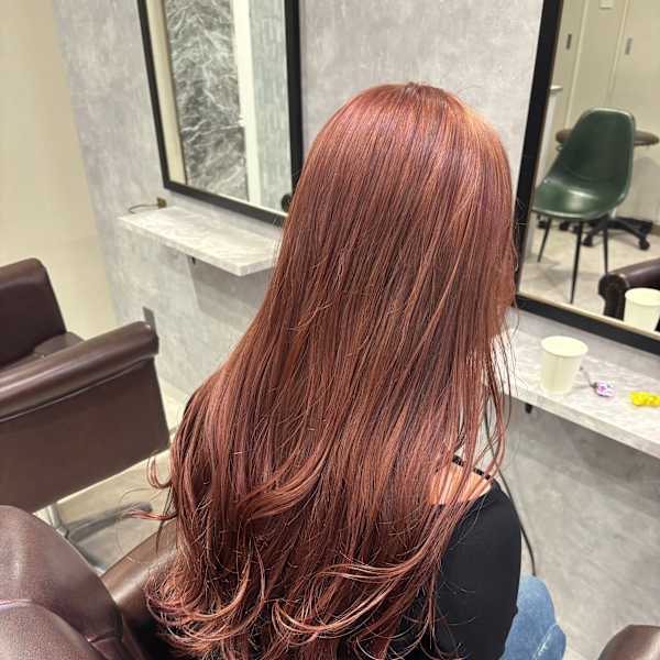 ダブルカラー×ピンクベージュ