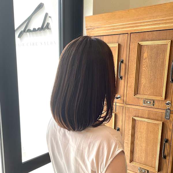 シルキーベージュ×重めミディアム(白髪染め可)|Laedi