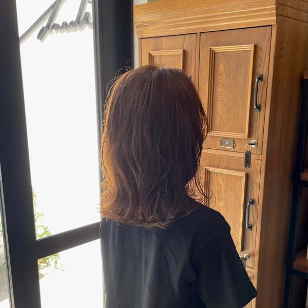 切りっぱなし×アースカラー(白髪染め可)|Laedi