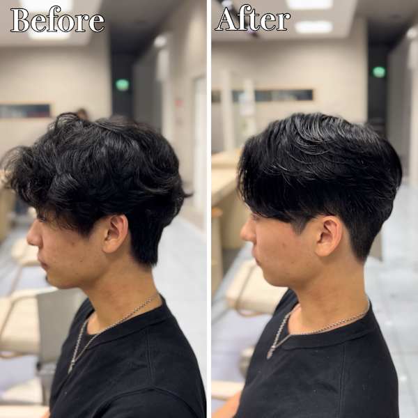 横浜”曲がる縮毛矯正ニュアンスメンズ縮毛矯正