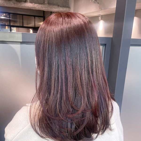 ロング韓国ヘアおくれ毛美髪顔周りレイヤー_ba545261