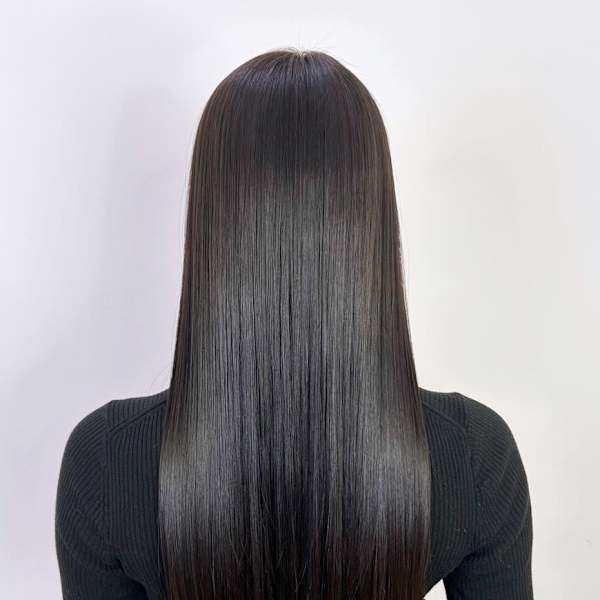 美髪ロング韓国ヘア前髪カットおくれ毛_ba543891