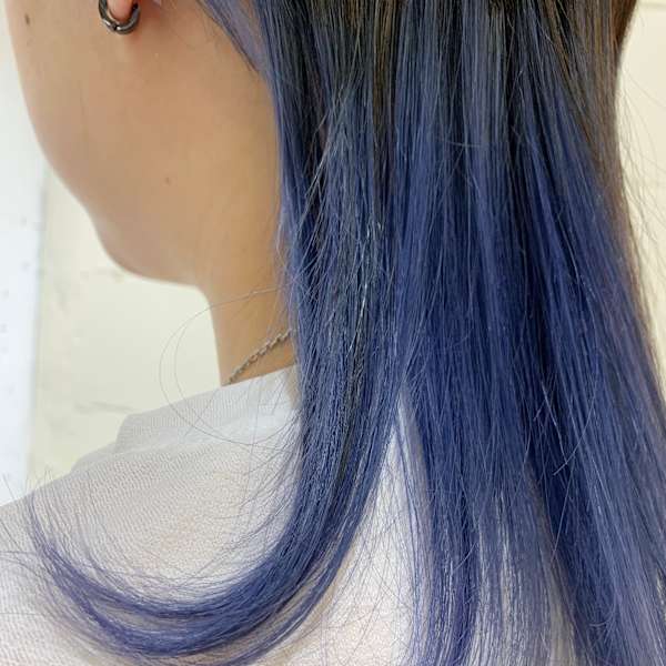 インナーカラー×ブルー