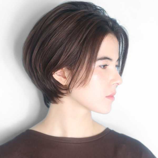 ショート・ボブ/白髪ぼかし/ハイライト/絶壁解消/40代