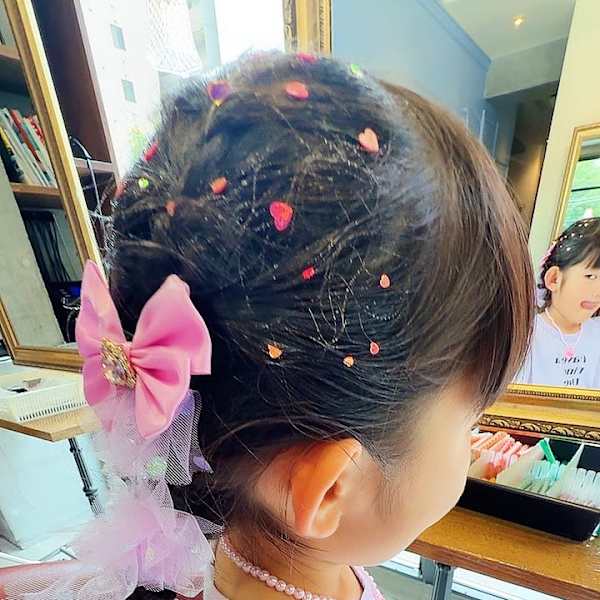 お子様のヘアアレンジ。