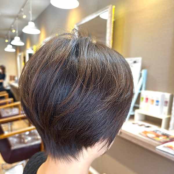 30代40代50代ショート白髪ぼかし細めハイライトショート|HAIR MAKE ROSY 八軒店
