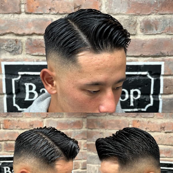 サイドパート×スキンフェード