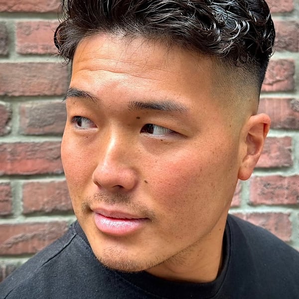 フェードスタイル×ナチュラルパーマ