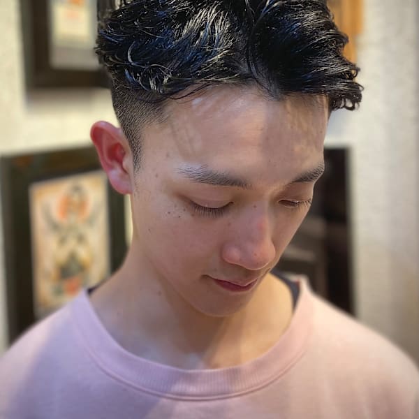 アイロンパーマ×ビジネスショート
