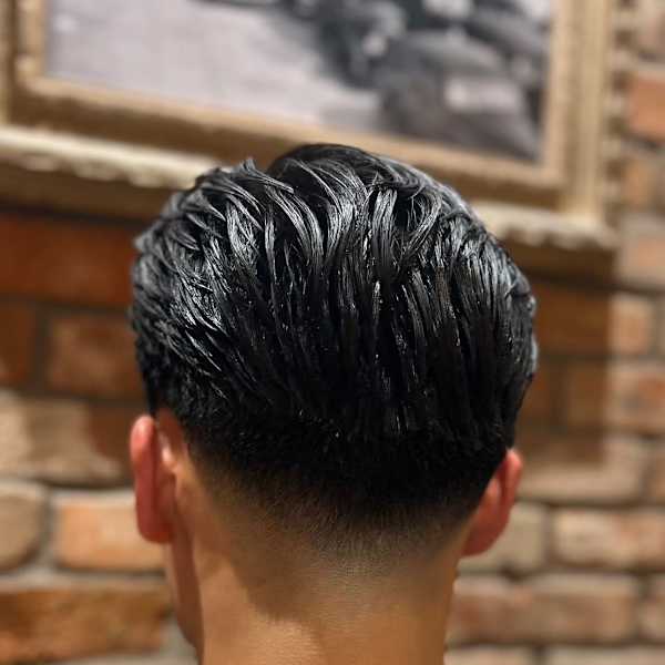 ポンパドール×テーパーフェード