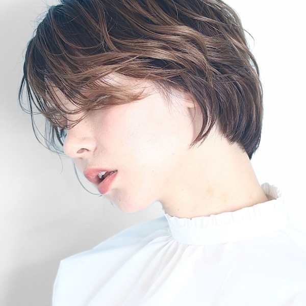 ショート・ボブ/白髪ぼかし/ハイライト/絶壁解消/40代