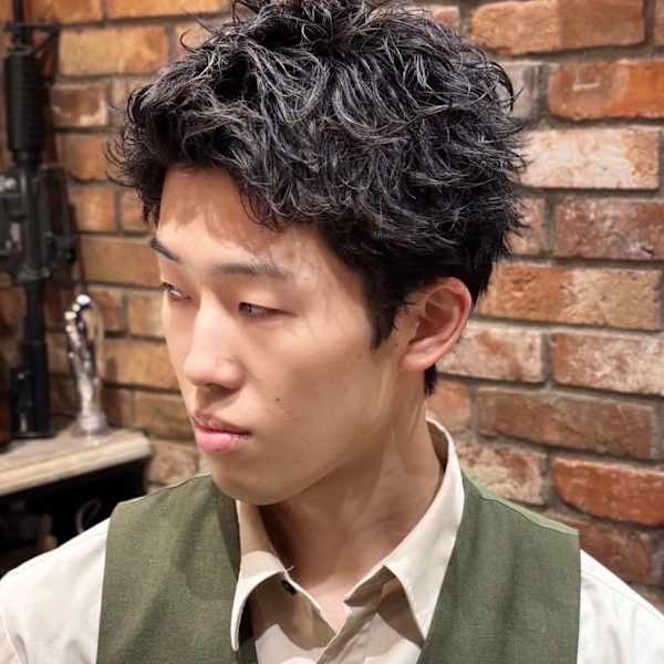 スパイキーショート×ピンパーマ